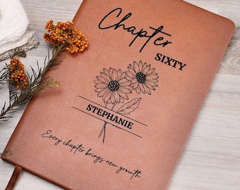 Custom 60th Birthday Gift, Turning Sixty Notebook, 60 Years Old Gift for Her or Him, Birthday keepsake, 60th Gift for her, 60th Name Journal