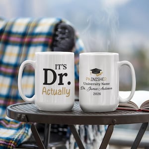 PhD Graduation Gifts, Phd Mug, Doctorate Graduation Gift 2026, Personalized Phinished New Doctor Doctoral Degree, Ph.D Graduate Cup