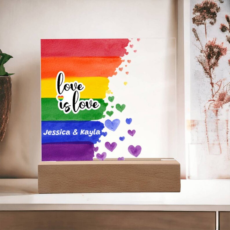 LGBTQ Pride Month Sign, Gay Anniversary Gift, Gay Pride, Ally Support ...