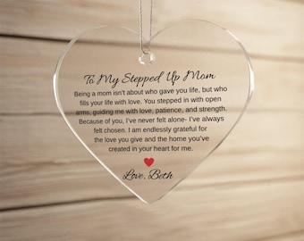 Step Mom Ornament, Stepmother Gift on Wedding Day, Bonus Mom Gift from Bride, Gift for Mother in Law, Christmas Ornament 2025
