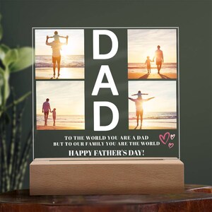 Fathers Day Gift for Dad, Custom Dad Plaque, Dad Christmas Gift from Children, Dad Photo Frame, Gift for Husband, Personalized Sign for Dad