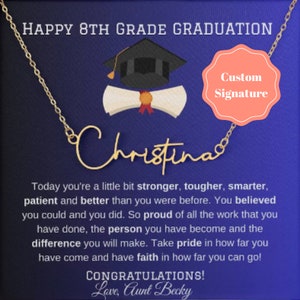 8th Grade Graduation, Junior High Graduation, Middle School Graduation Gifts, End of School Gifts, Graduation Gifts for Daughter, Custom