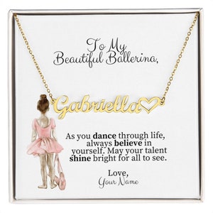 Personalized Dance Gifts, Ballet Necklace, Dance Recital Gifts, Personalized Dancer Necklace, Initial Necklace, Ballet Gift