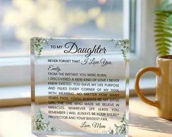 Personalized Daughter Gift from Mom to Daughter, Gift for Daughter from dad, Birthday, Wedding gift