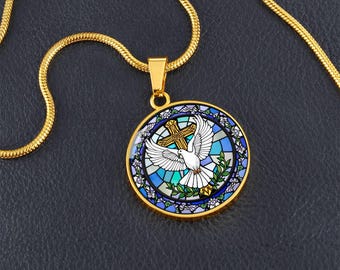 Friedenstaube Vogel Anhänger, Goldtaube Halskette, fliegender Vogel Schmuck, Geburtstagsgeschenk, weiße Taube Charme, gravierte Taube Vogel Halskette, Weihnachten