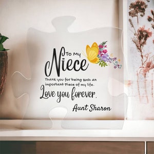 Niece Gift, Personalized Gifts To Niece From Aunt, Niece Thank You Gifts , Gift For Niece From Auntie, Birthday Gifts. Christmas Gift