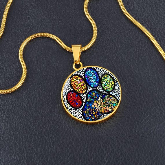 Personalized Paw Print Necklace, Personalized Gifts for Pet Mom