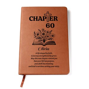 Chapter 60 Christian Birthday Journal, Personalized 60th birthday Name Journal, Birthday Blessings Memory Book image 10