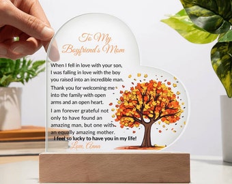 Boyfriends Mom Gift, Gifts for Boyfriend's Mom, To My Boyfriends Mom LED Plaque, For Boyfriends Mom Christmas Gift, Mothers Day, Birthday