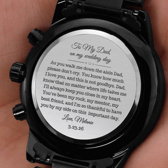 Father of the Bride Watch Gift From Daughter, Father of the Bride Gift,  Wedding Gift for Dad From Bride, Engraved Watch, Bride to Dad Watch - Etsy  Australia