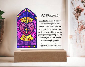 Pastor Appreciation Gift, Pastor Anniversary Gift, Religious Pastor Thank You Gift, Pastor Retirement Plaque, Gift for Pastor from Church