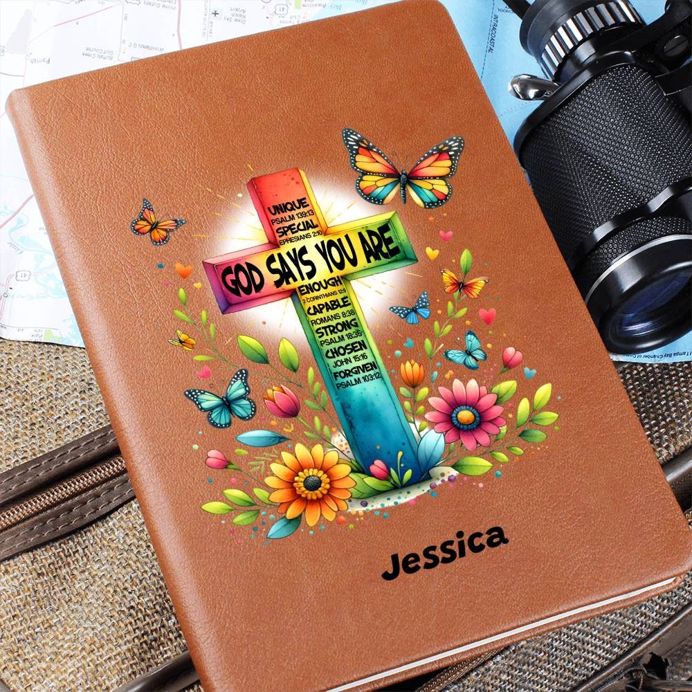Personalized Prayer Journal For Women, Positive Affirmations Journal, Christian Gift Journal, God Says You Are, Religious Gift for Girls