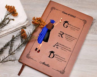 Personalized Graduation Gift, Leather Journal for Daughter, Class of 2026 College, High School Graduation, Masters Degree Gifts, keepsake