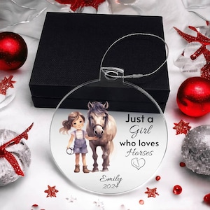 Personalized Horse Ornament For a Girl who Loves Horses, Custom Horse Ornament with Name, Christmas Horse Ornament, Kids Ornament, 2025