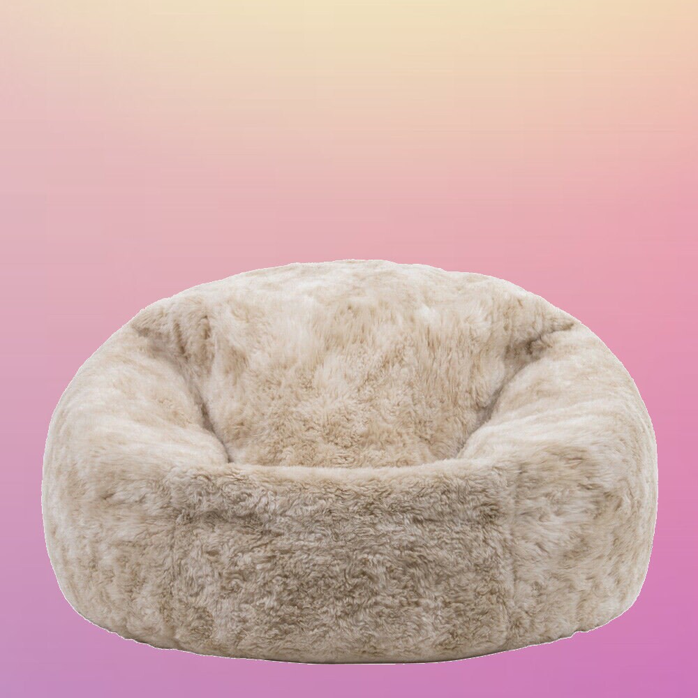 teddy bear fur bean bag