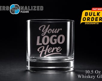 Custom Engraved Whiskey Glass: Company Logo Gift