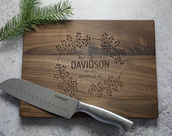 Custom Wedding Cutting Board: Personalized Couple Gift