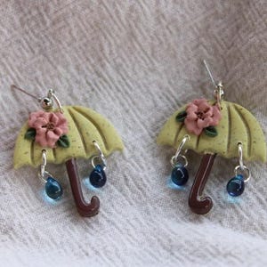 Rainy Day Umbrella/ Handmade Earrings