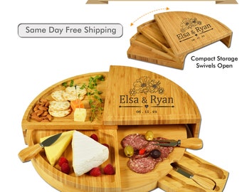 Personalized Charcuterie Board, Engraved Wedding Gift. Couples Gift, Mothers day Gift, Housewarming Gift, Gift for Mom, Birthday Gift