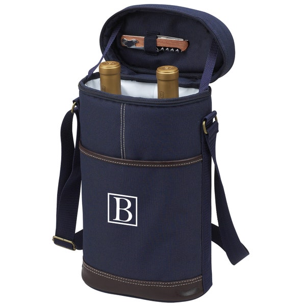 Wine Bag with Corkscrew - Personalized Groomsmen gift, Weddings, Birthdays, BYO, Closing Gifts and Wine Lovers