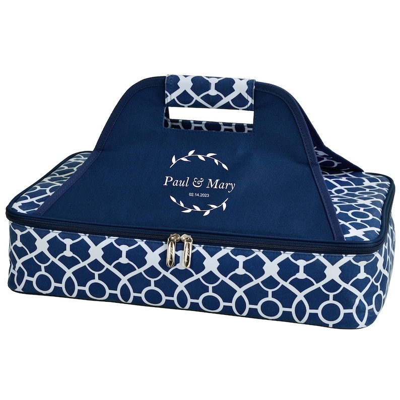 Unique Personalized Insulated Casserole Carrier. Wedding Gift, Housewarming, Graduation, Anniversary, Clients, Mother's Day, Birthdays