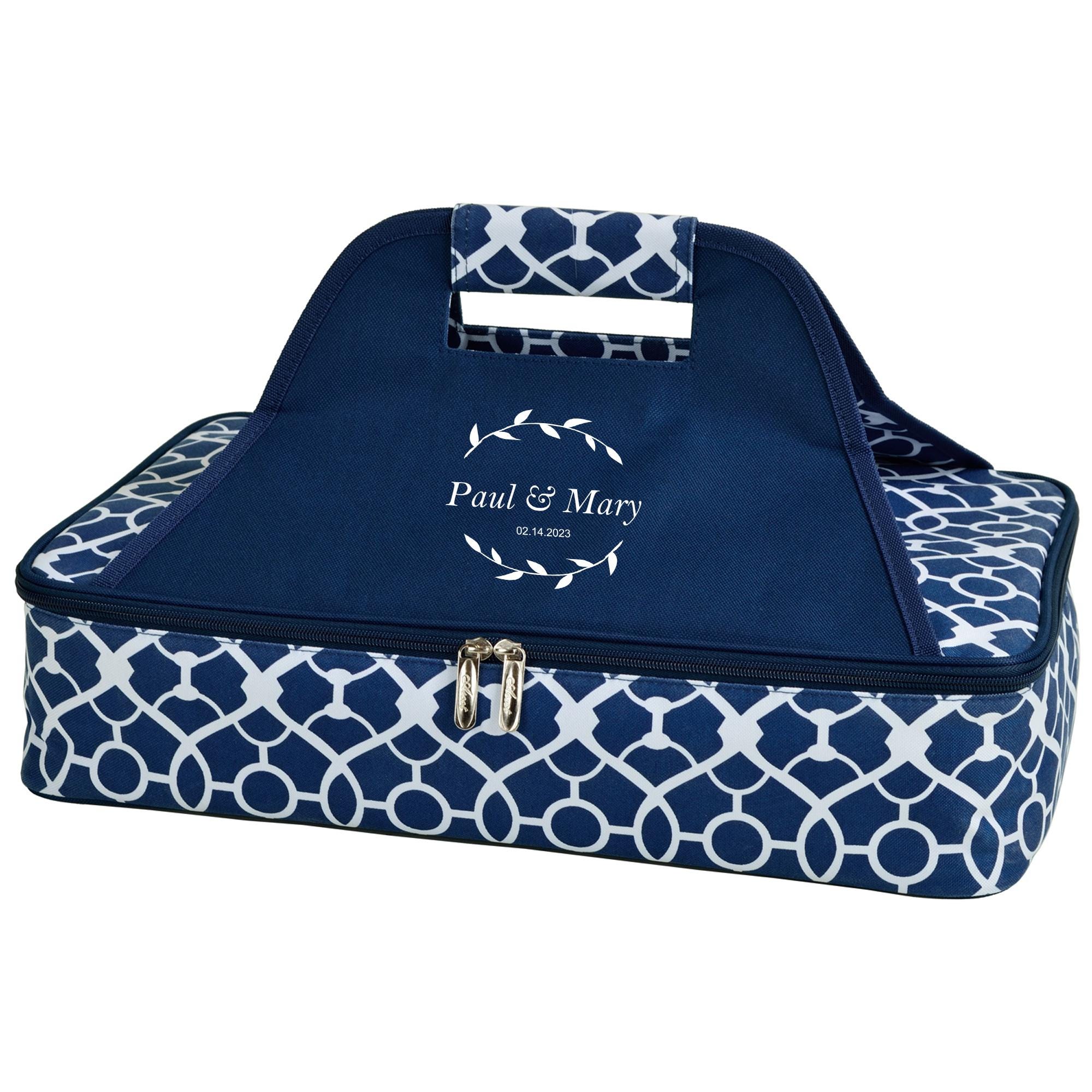 Unique Personalized Insulated Casserole Carrier. Wedding Gift, Housewarming, Graduation, Anniversary, Clients, Mother's Day, Birthdays