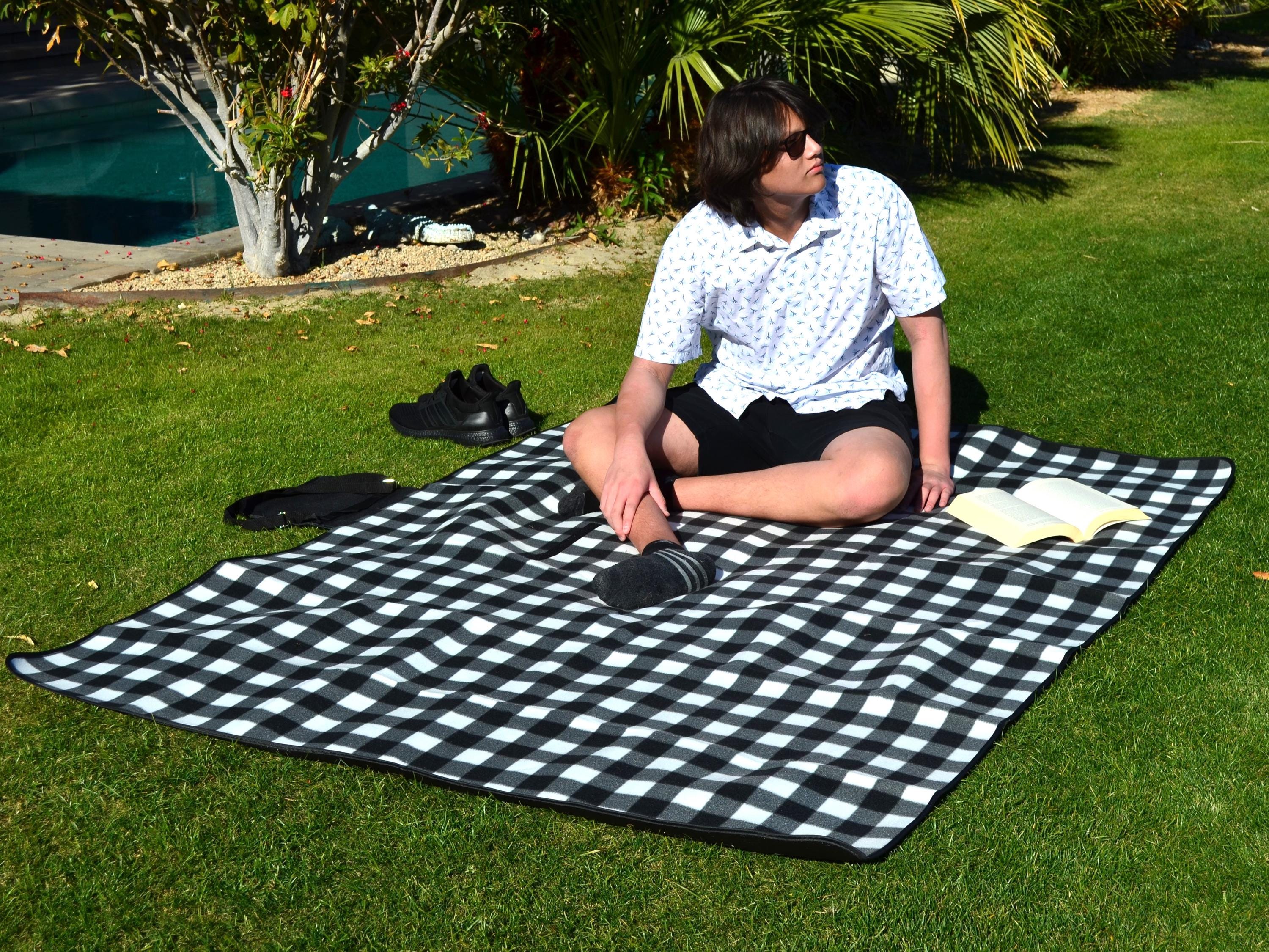 Personalized Extra Large Picnic Blanket with Water Resistant Backing. Wedding Gift, Housewarming, Anniversary, Graduation