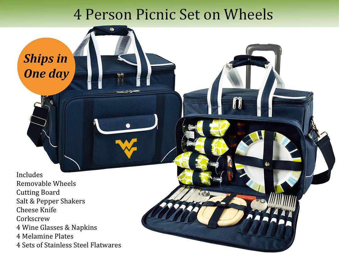 Picnic At Ascot Trunk Organizer & Cooler Set - Floral Print, 3-Section, Removable Insulated Bag