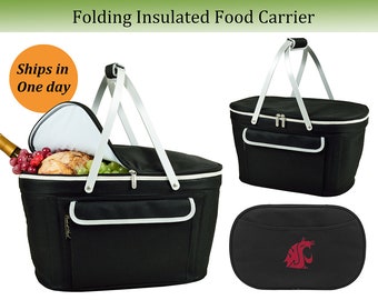 Washington State Cougars Insulated Leakproof Picnic Coolers Graduation Gift Tailgating Game Day Picnics Alumni Holiday Gift