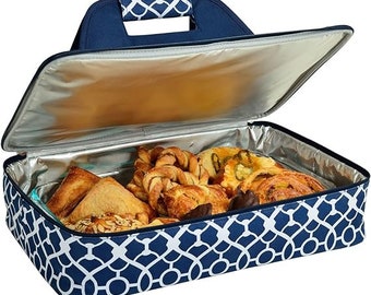 Personalized Casserole Carrier -Great for Wedding Gifts, Housewarmings, Road Trips, Camping, Concerts, Park, Potlucks, Parties