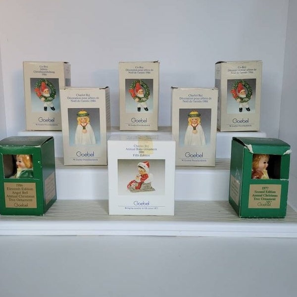 Vintage Goebel Collectors Ornaments-Set of 8