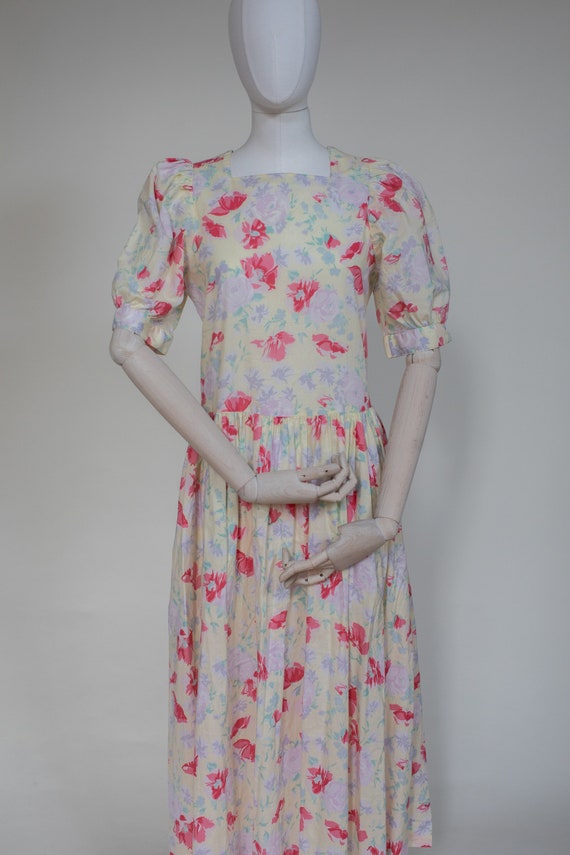 Vintage Laura Ashley Sundress 90s | Tea dress pas… - image 9