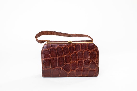 Original 1950 vintage handbag | burgundy red 50's… - image 2