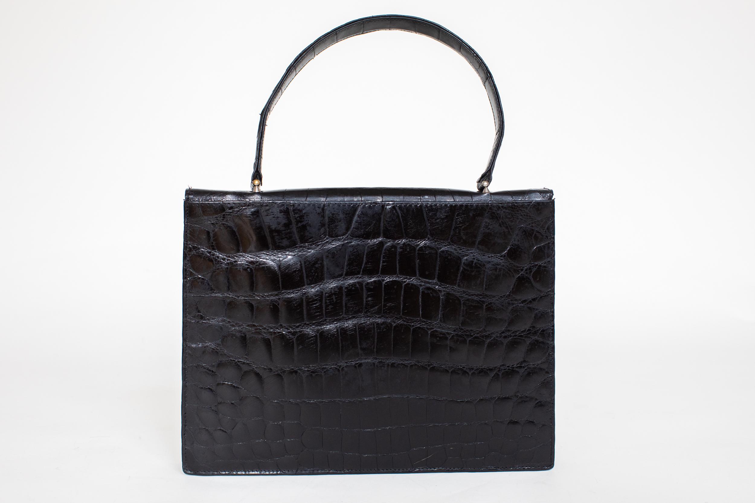 70s Black Leather Bag main image 0