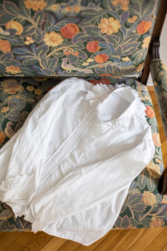 1920 Vintage White Cotton Lace Blouse Size S-M | … - image 7