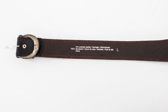Vintage Brown Real Leather Corset Belt Size L | G… - image 6