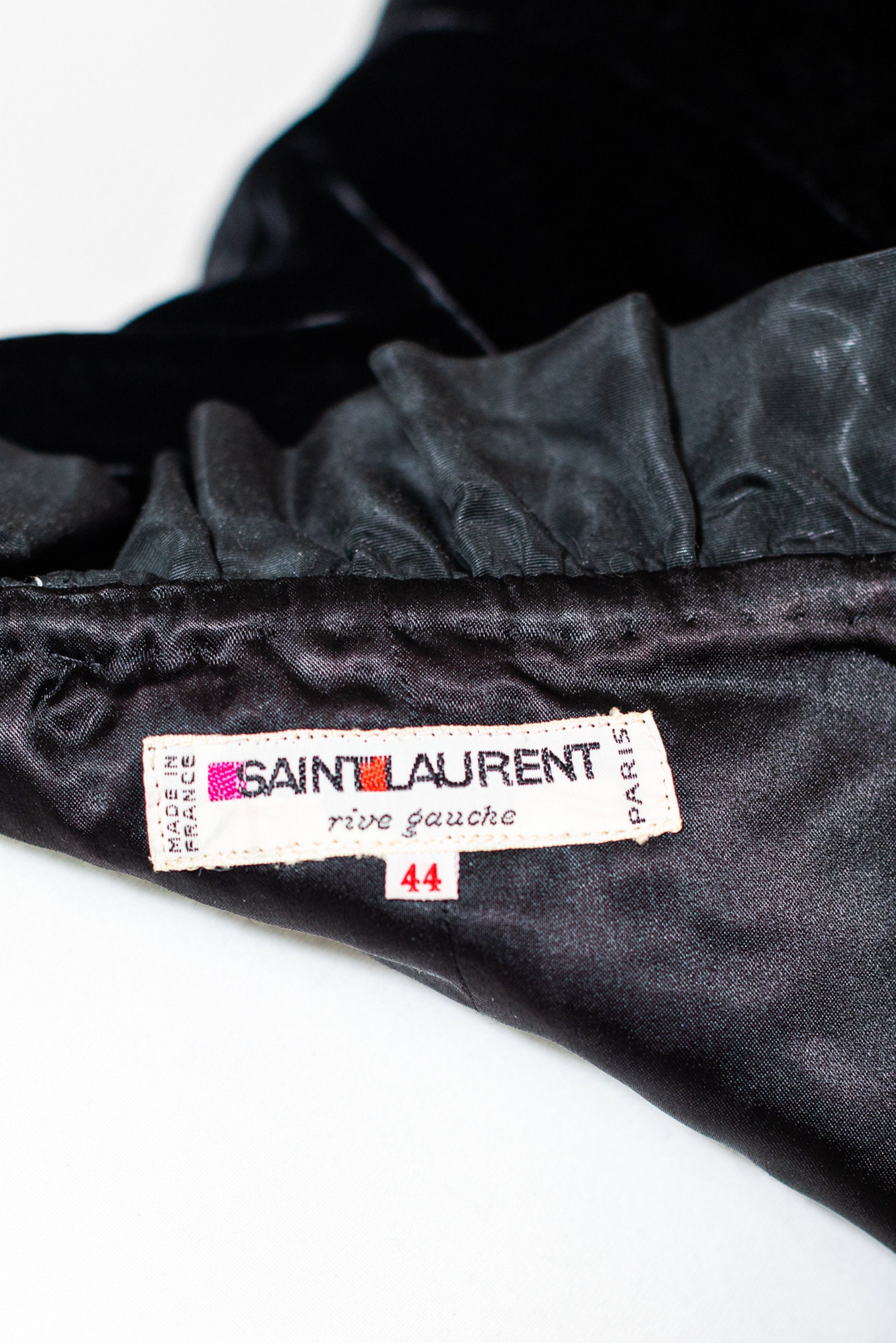 1980S Yves Saint Laurent Rive Gauche Black Haute Couture