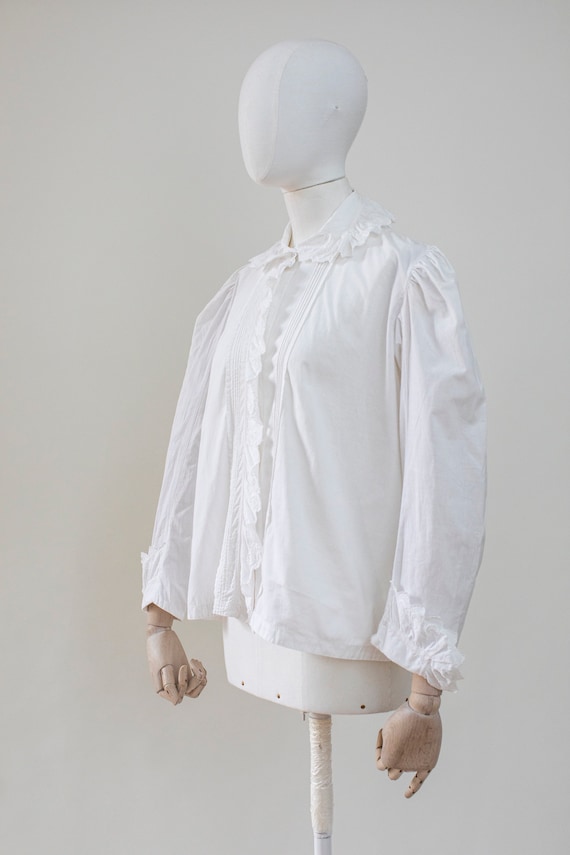 1920 Vintage White Cotton Lace Blouse Size S-M | … - image 3