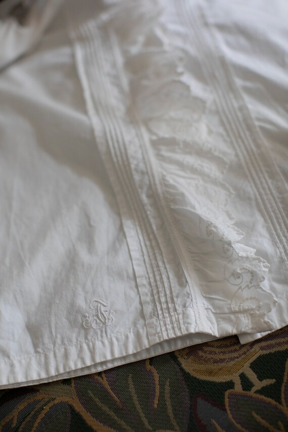 1920 Vintage White Cotton Lace Blouse Size S-M | … - image 8