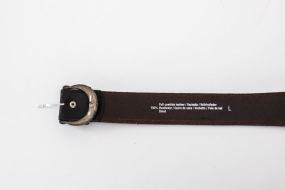Vintage Brown Real Leather Corset Belt Size L | G… - image 7