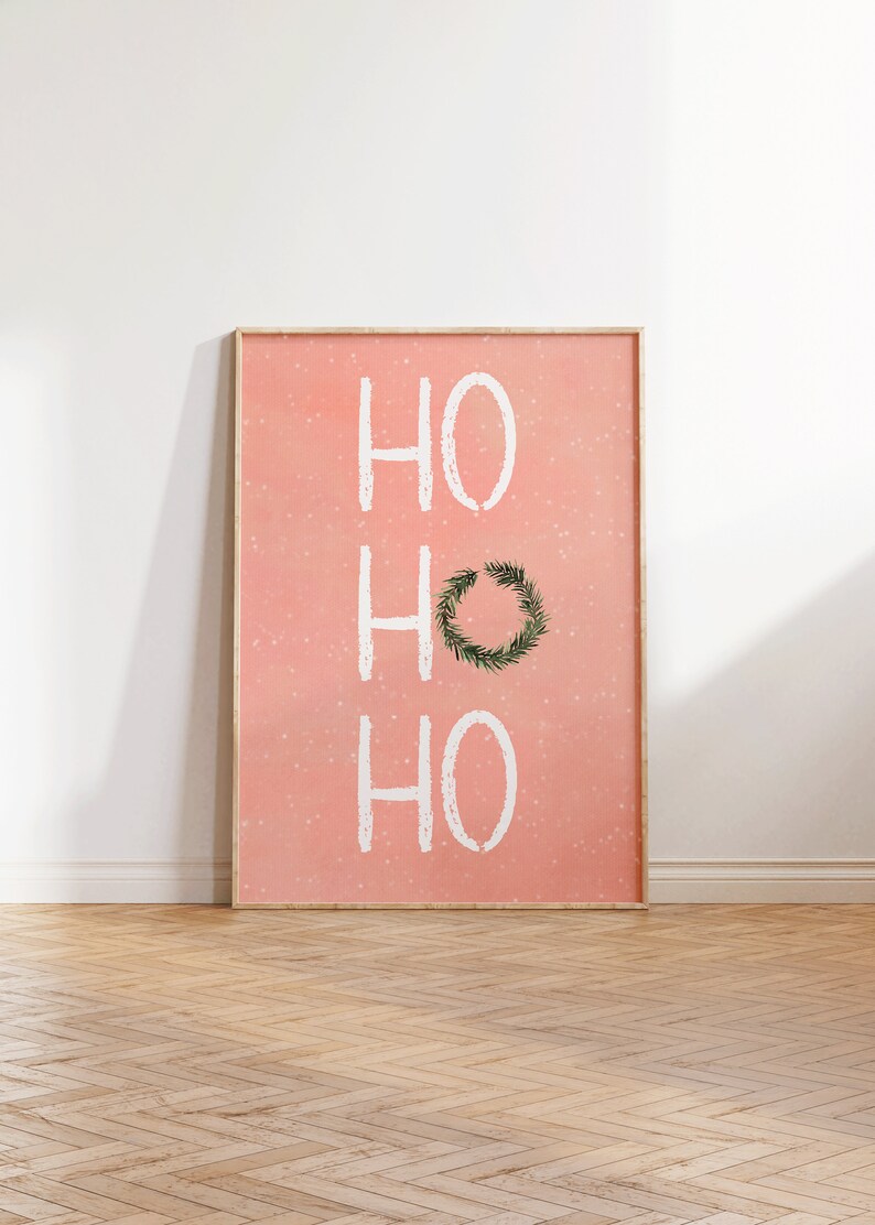 Ho Ho Ho Printable Wall Art Digital Download Holiday Wall - Etsy