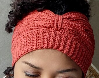 Crochet headband, handmade headband, wide ear covering headband, perfect winter gift for her, soft stretchy wool, warm headband