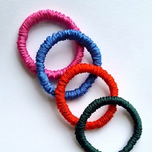 Invisible chouchou, elastic bracelet, skinny scrunchie, PREMIUM viscose satin chouchou, skinny chouchou, gift for her