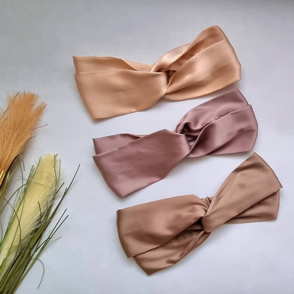 Headband satin de viscose PREMIUM, bandeau femme, satin headband, bandeau satin, heandband chic, hairstyle, cadeau pour elle