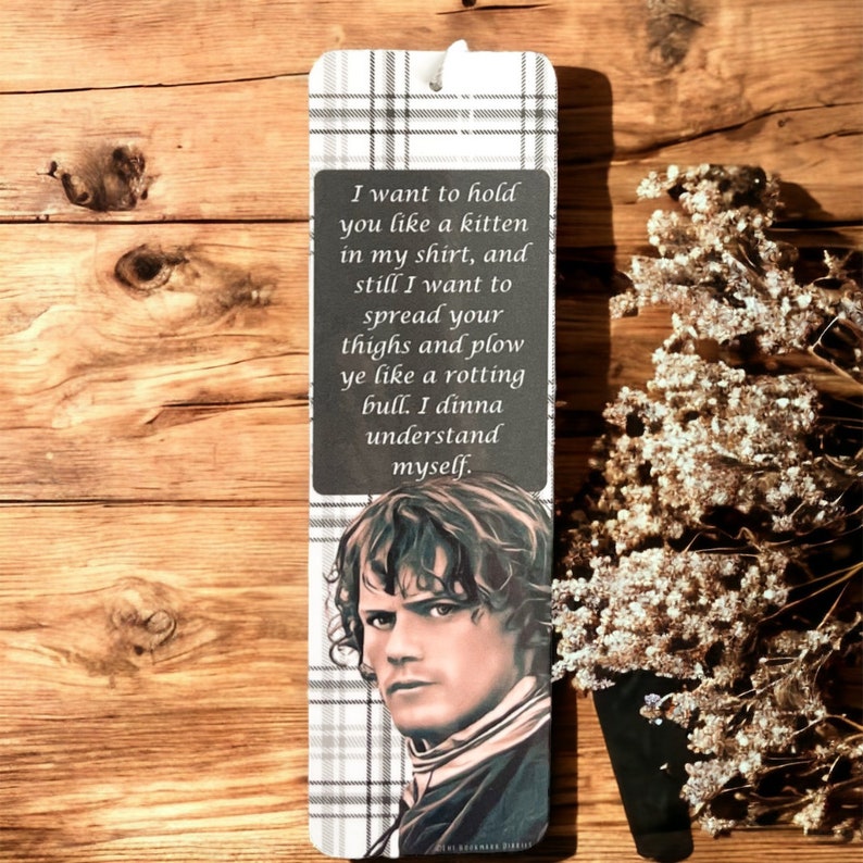 Scottish Highlander Bookmarks Book Series Jamie Claire Wedding Vows Sassenach Fandom Merch Gifts for Readers Book Clubs JAMIE: kitten/bull