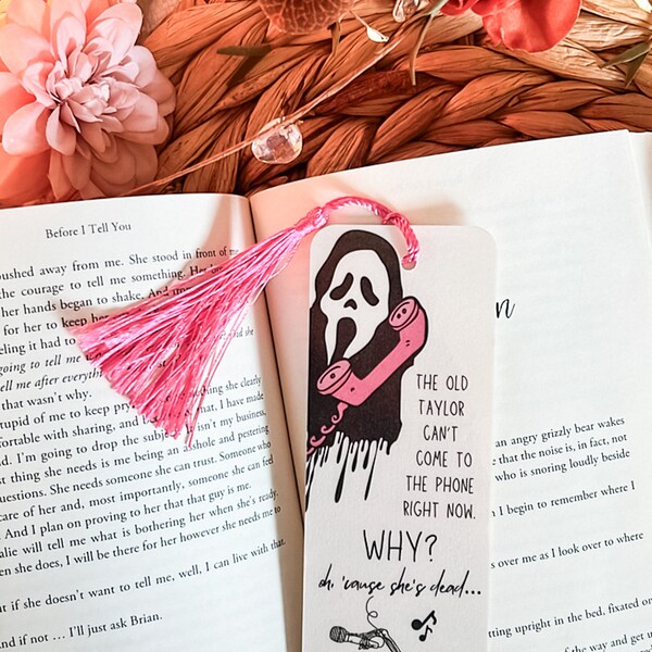 Ghostface Tay Bookmark: The Old Taylor | Handmade Laminated Bookmarks | Look What You Made Me Do | Fun Book Club Gifts | Bookish Accessory