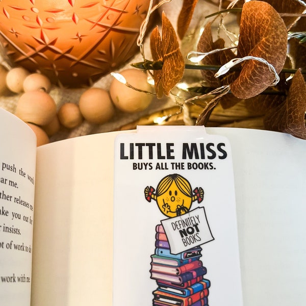 Little Miss Magnetic Bookmark | 2 Sided | Handmade Book Accessory | Fun Gifts for Readers | Book Club Gifts | Things Readers Want