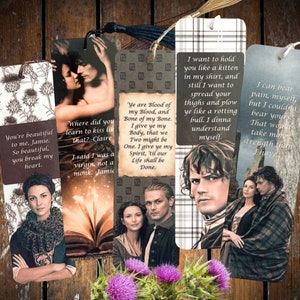 Scottish Highlander Bookmarks || Book Series | Jamie + Claire | Wedding Vows | Sassenach | Fandom Merch | Gifts for Readers | Book Clubs