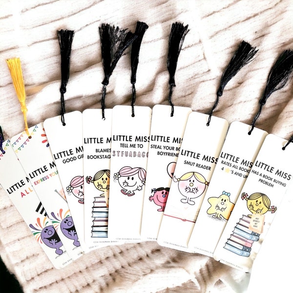 Little Miss Bookmarks | Gifts for Readers | Laminated Bookmarks | Unique Gift Ideas | Book Club Gifts | Book Accessory