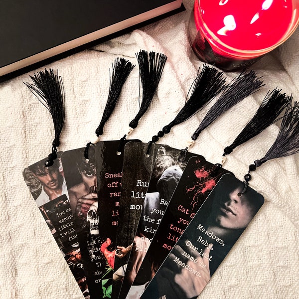 Cat and Mouse Bookmarks | Zade | Dark Romance Readers | Bookish Gifts | Run Little Mouse | Reader Merch | Stuff Readers Want | Meadows Baby